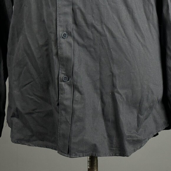 TRANSIT UOMO 200 Black Cotton Long Sleeve Button Down Shirt Size M - Picture 6 of 11